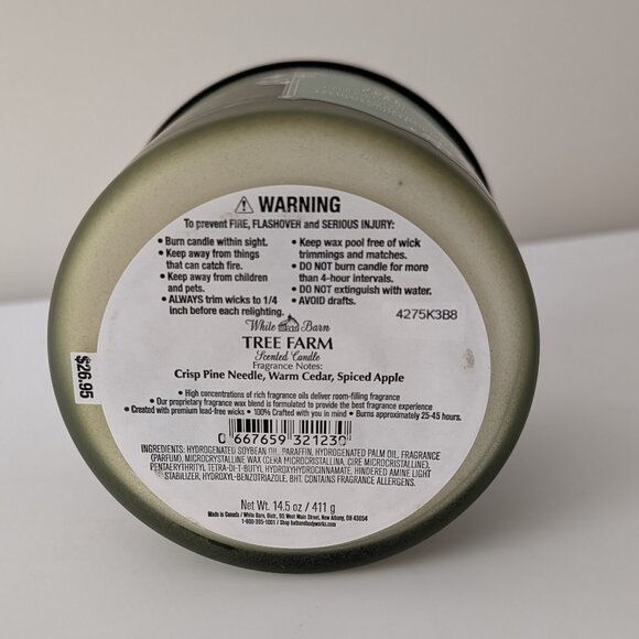 Bath and Body Works White Barn Tree Farm 3 Wick Candle - Picture 3 of 3